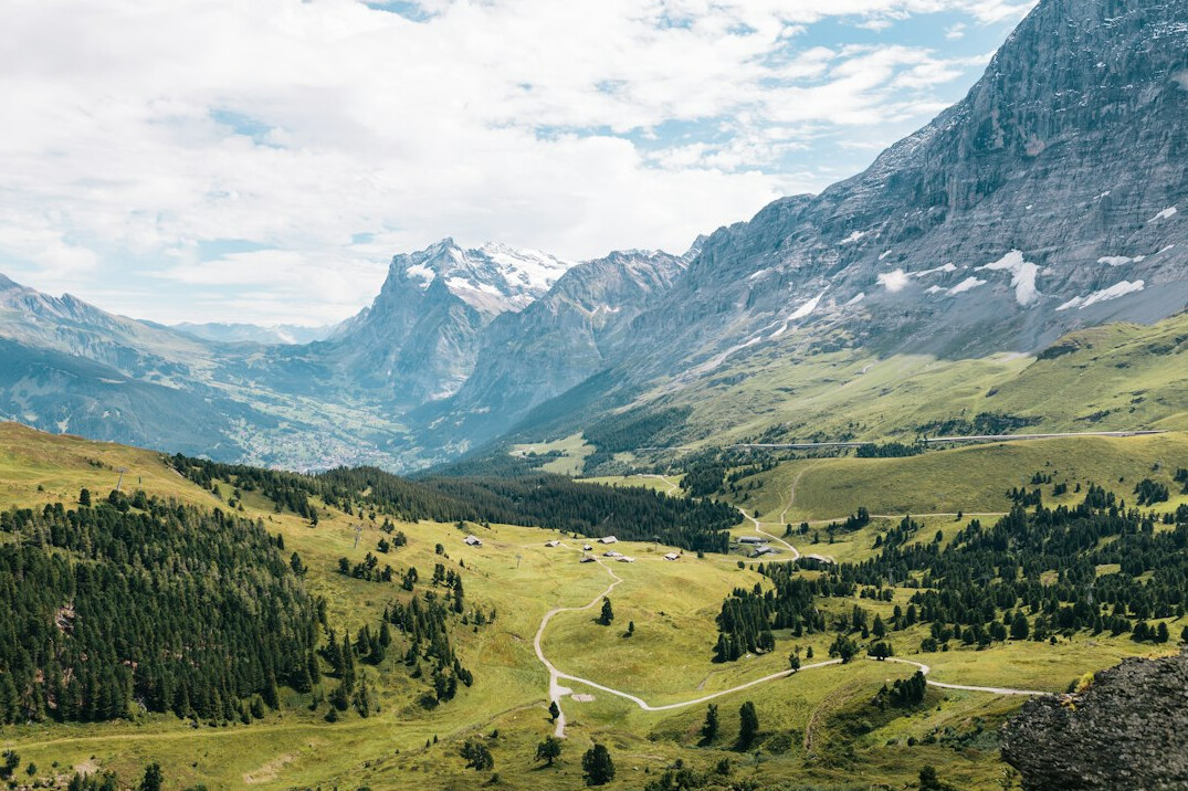 swiss green landscape